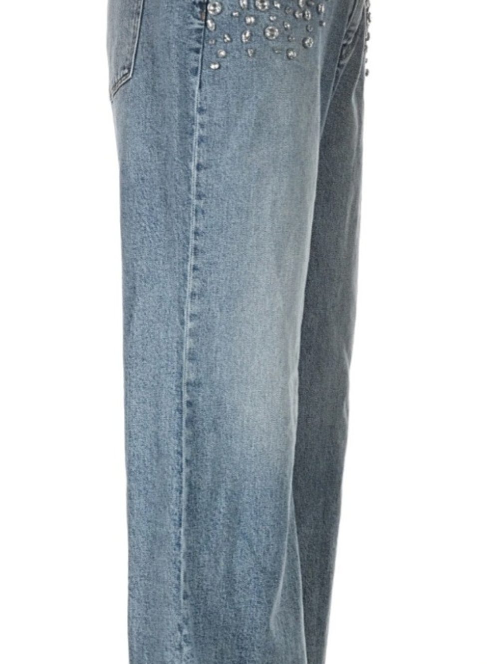 White House Black Market Embellished Wide Leg Jeans Size 8 - Picture 3 of 4
